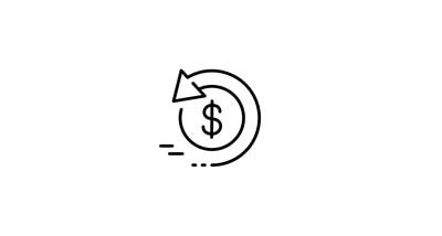 Dollar sign circular arrow