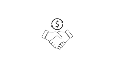 Handshake with dollar sign